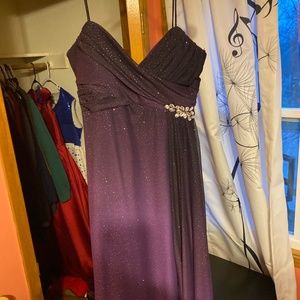 Purple prom dress, size 13/14